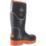 Muck Boots Grit S5 Size 9  Black & Orange  Safety Wellies