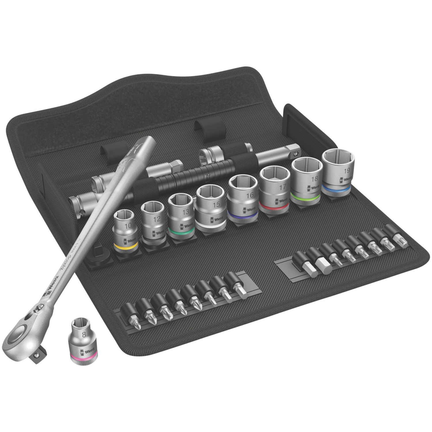 Wera 8100 SB 8 Zyklop Metal 3/8" Drive Ratchet & Socket Set 29 Pcs (629FP)