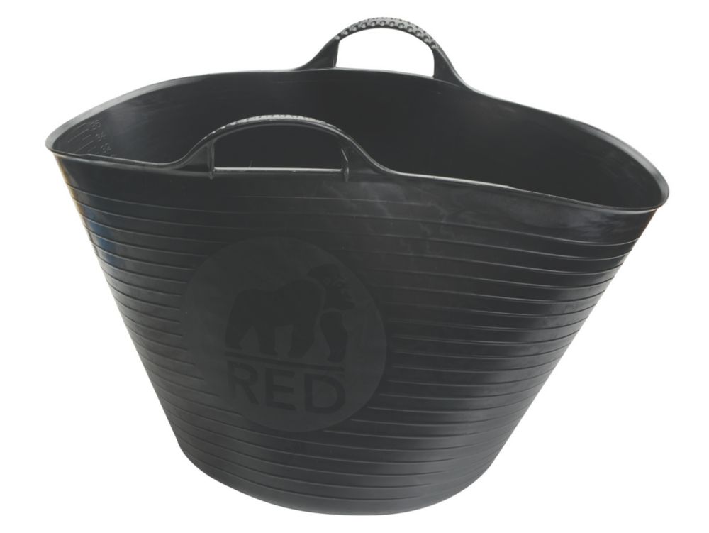 Red Gorilla Polyethylene Tub Black 38Ltr - Screwfix