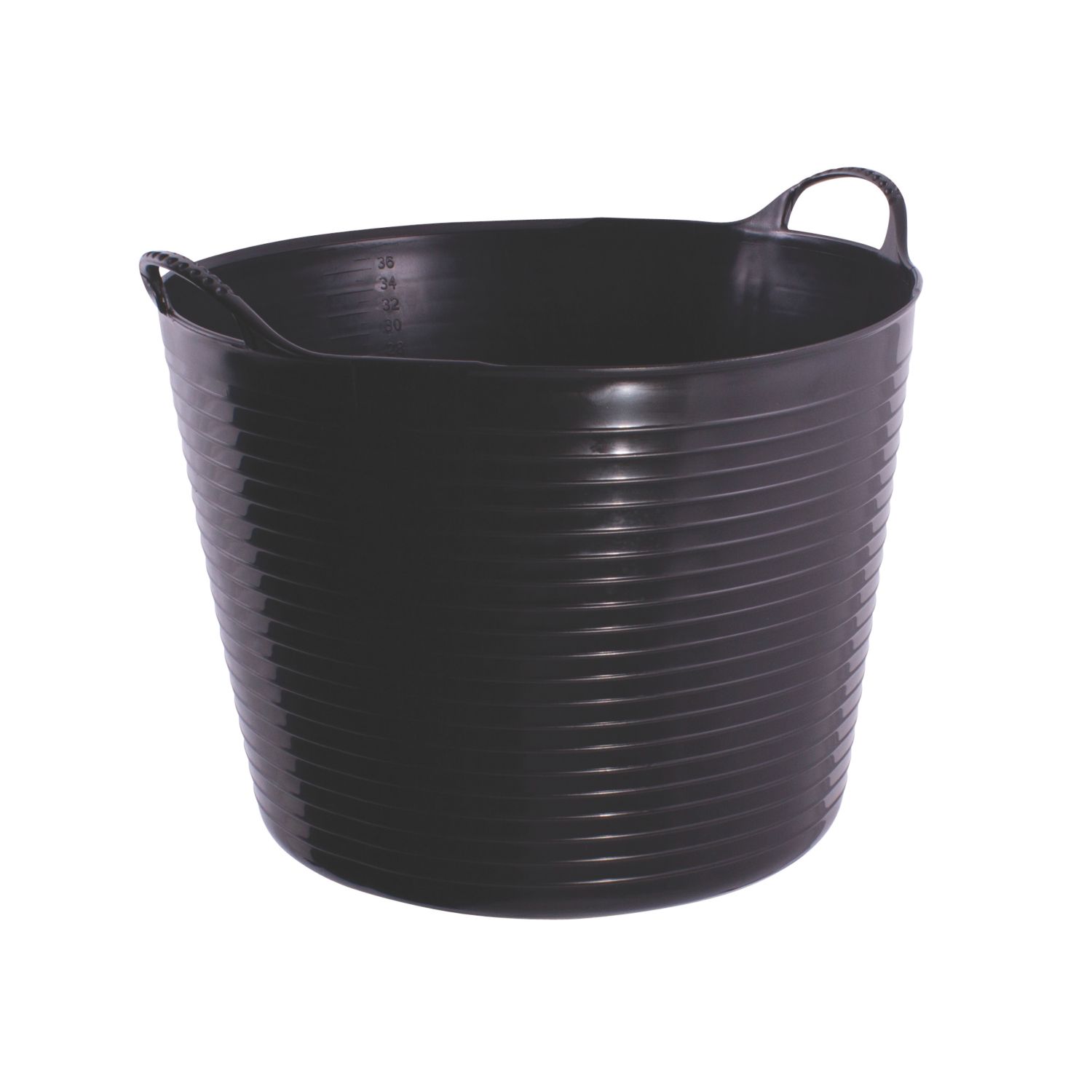 Red Gorilla Polyethylene Tub Black 38Ltr (629HL)