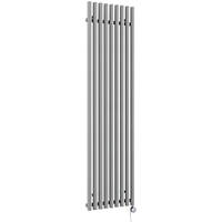 Terma Rolo-Room-E Wall-Mounted Oil-Filled Radiator Grey / Silver 1000W 480 x 1800mm