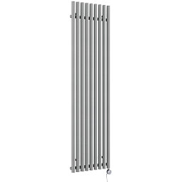 Terma Rolo-Room-E Wall-Mounted Oil-Filled Radiator Grey / Silver 1000W 480mm x 1800mm