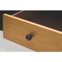 Elite Knobs & Handles Reeded Cabinet Knob Matt Black 30mm