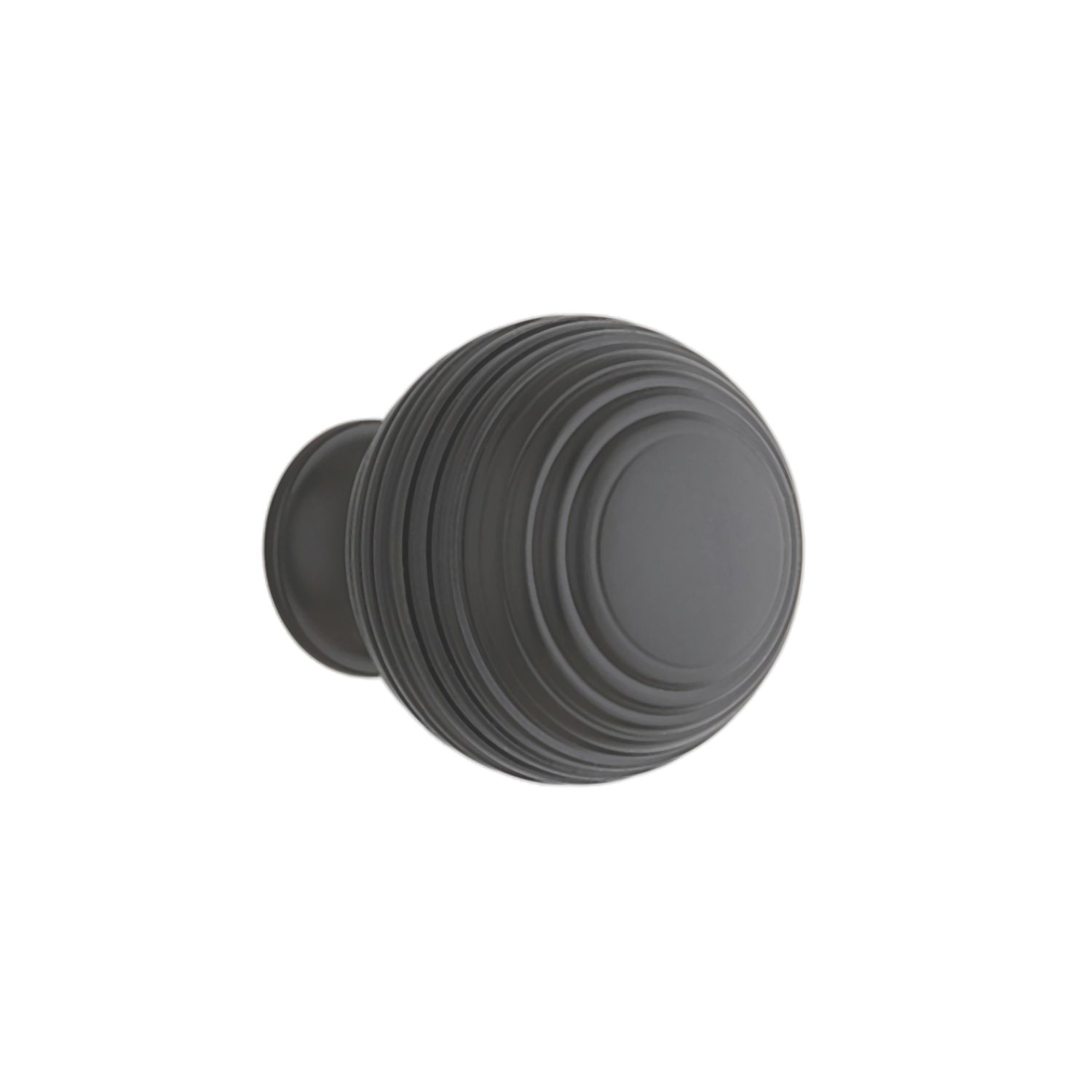 Elite Knobs & Handles Reeded Cabinet Knob Matt Black 30mm (629KK)