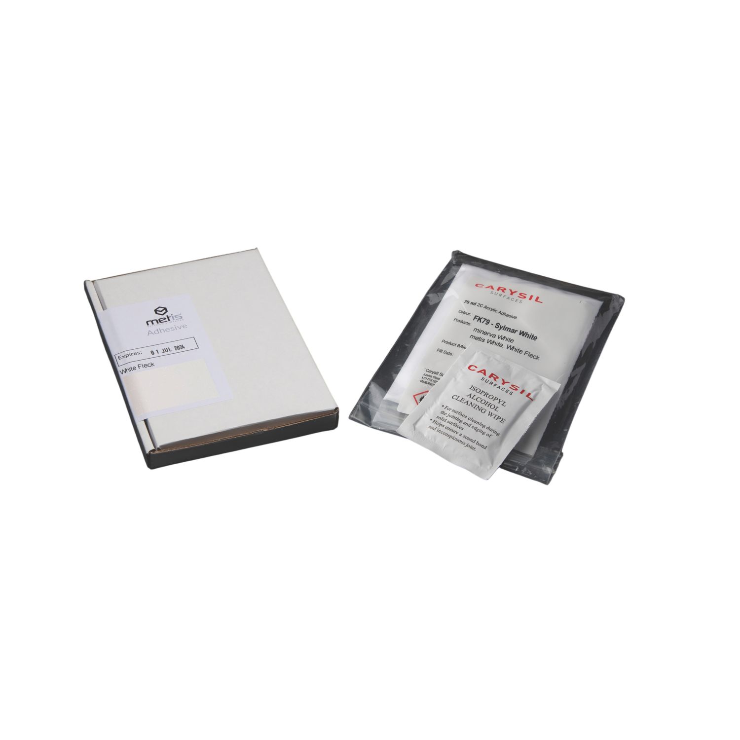 Metis Adhesive Sachet White Fleck (629PW)