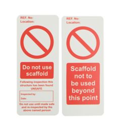 Essentials  Scaffold Prohibition Tag Inserts 10 Pack