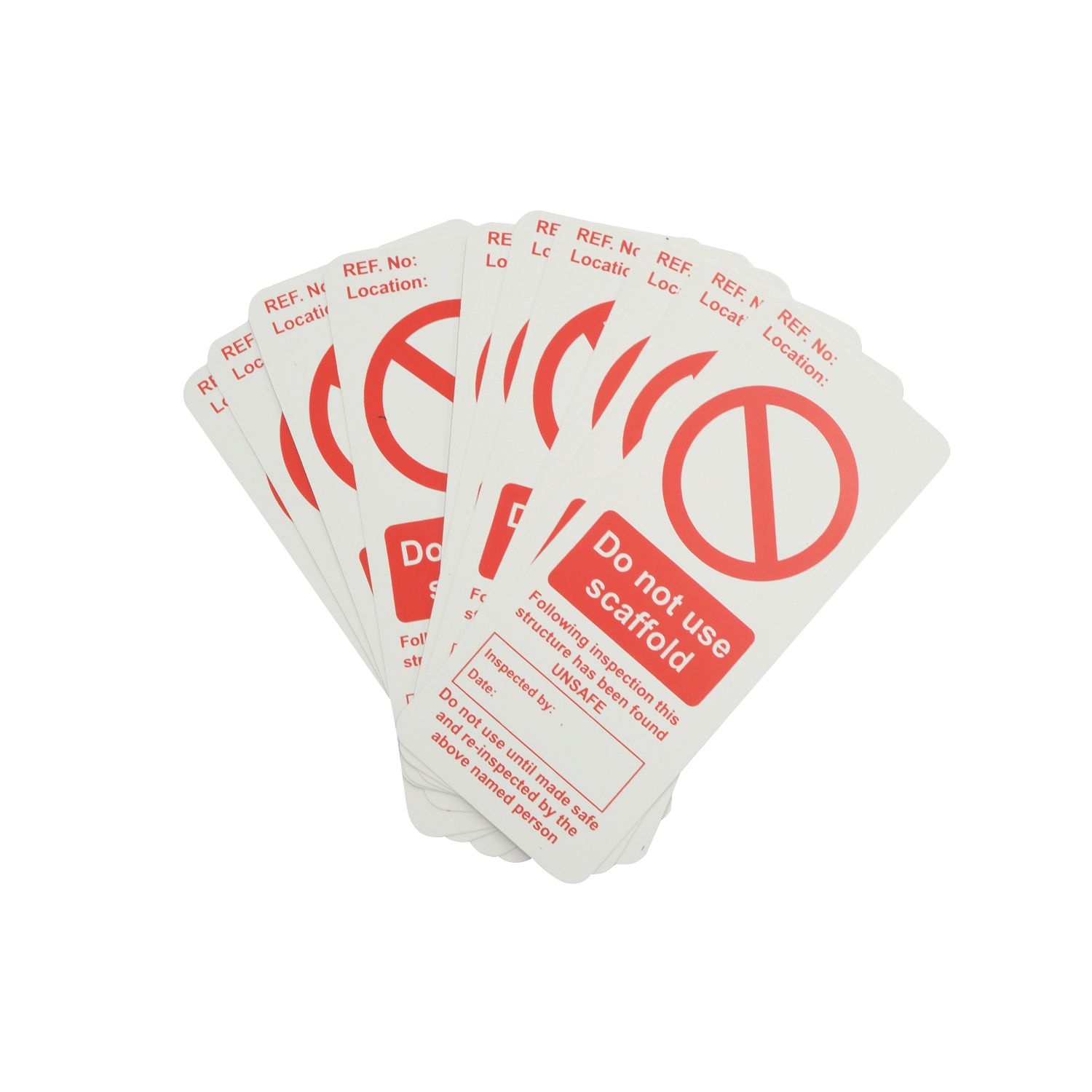 Essentials Scaffold Prohibition Tag Inserts 10 Pack (629PX)