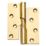 Smith & Locke Polished Brass  Rising Butt Hinges  100mm x 84mm 2 Pack