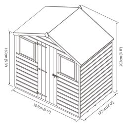 Mercia  6' x 4' (Nominal) Apex Shiplap T&G Timber Shed