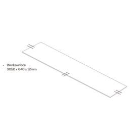 Mariz  Pure White Composite Kitchen Worktop 640mm x 3050mm x 12mm