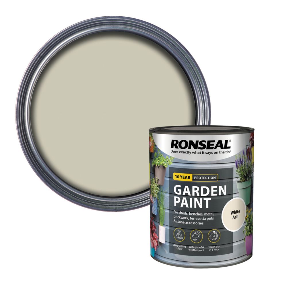 Ronseal 750ml White Ash Matt Garden Paint
