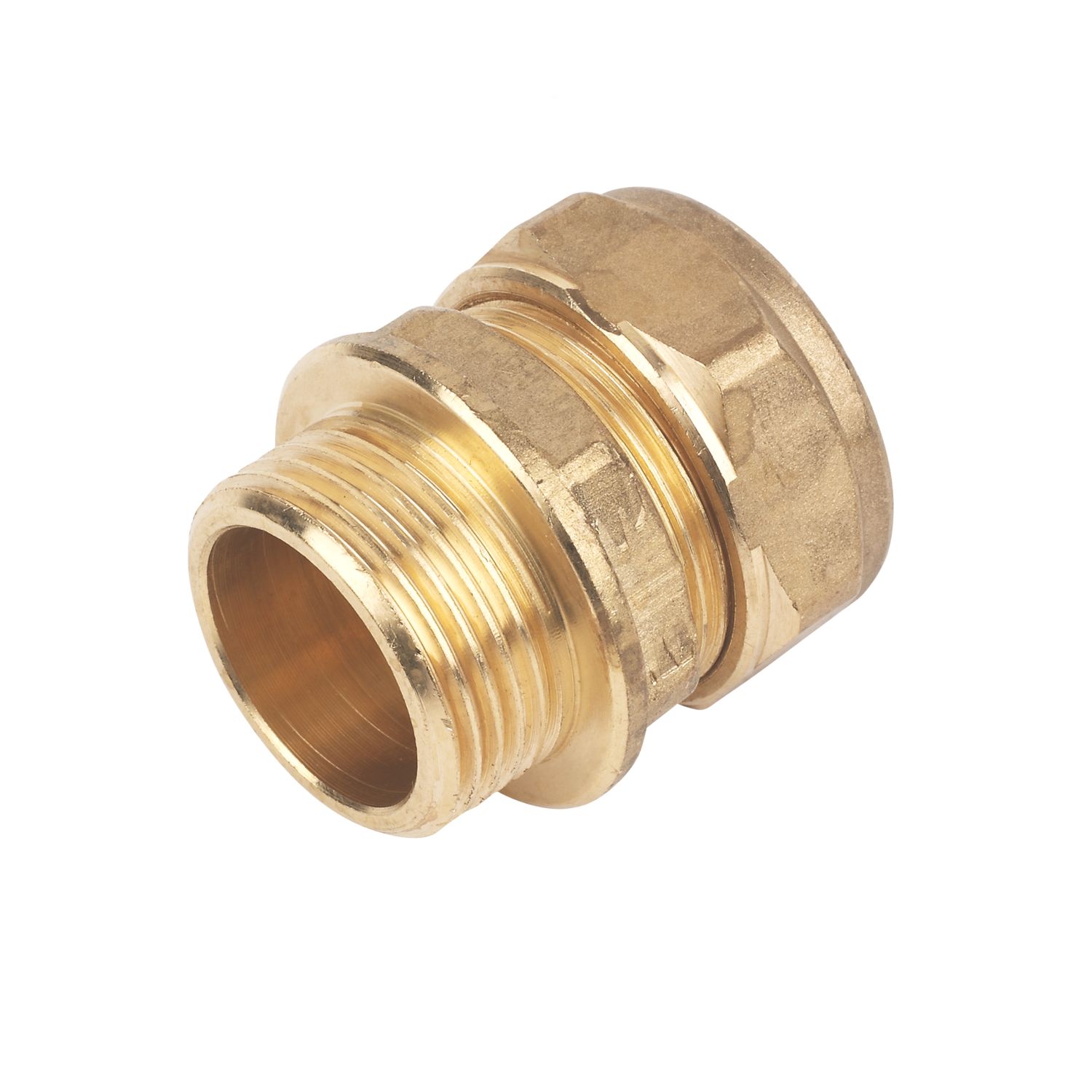Flomasta Brass Compression Adapting Male Coupler 22mm x 3/4" (63073)