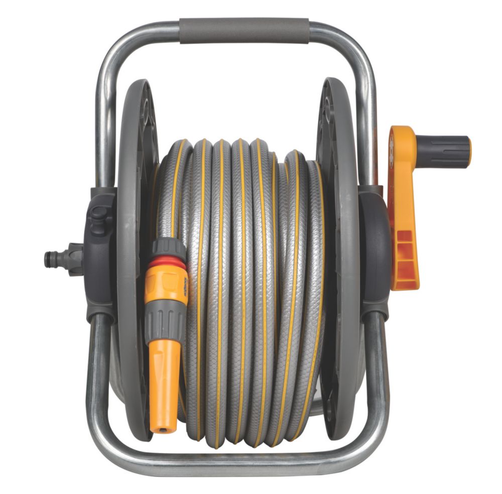 Hozelock 2-in-1 Compact Reel with Hose 12mm x 25m - Screwfix