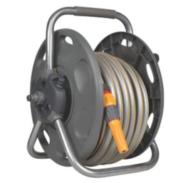 Hozelock 2 In 1 Complete Reel 25m - Wall-Mounted and Free-Stand