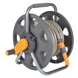 Hozelock 2 In 1 Garden Hose Reel 60m  Hose reel, Garden hose reel, Garden  hose