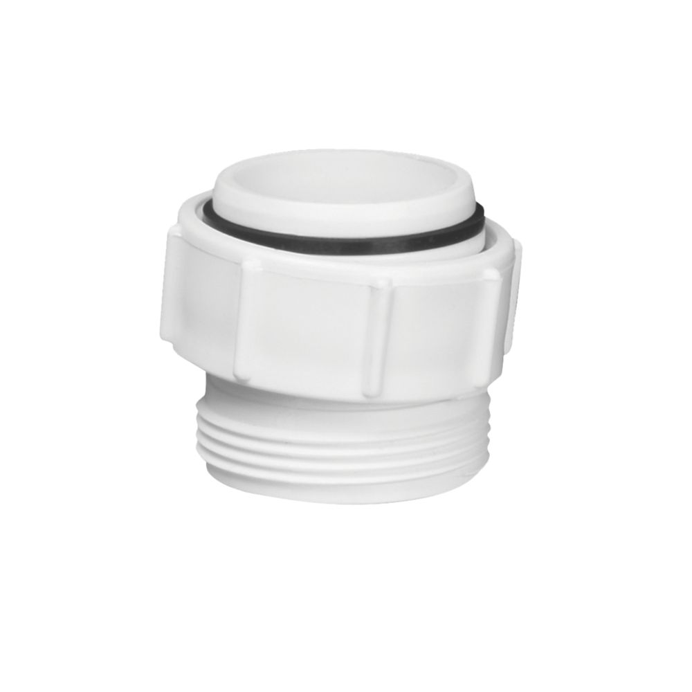 1 1 2 Bsp Coupler White 40mm X 40mm