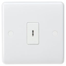 Knightsbridge CU2000K 10AX 1-Gang SP Key Switch White  with Colour-Matched Inserts