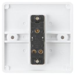 Knightsbridge CU2000K 10AX 1-Gang SP Key Switch White  with Colour-Matched Inserts