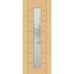 Green & Taylor  7-Frosted Light Satin Lacquered Oak Wooden Flush Internal Door 1981mm x 762mm