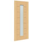 Green & Taylor  7-Frosted Light Satin Lacquered Oak Wooden Flush Internal Door 1981mm x 762mm