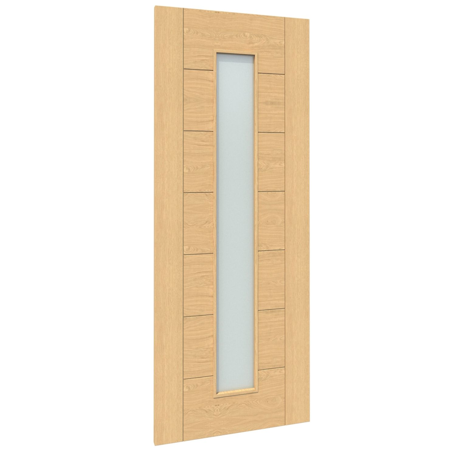 Green & Taylor 7-Frosted Light Satin Lacquered Oak Wooden Flush Internal Door 1981mm x 762mm (630CT)