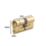 Yale Fire Rated 1 Star 6-Pin Euro Cylinder 40-50 (90mm) Polished Brass