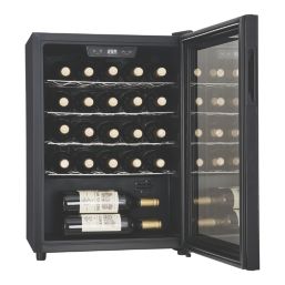 Essentials NNWC14UK Freestanding Black 24 Bottle Wine Cooler 480mm