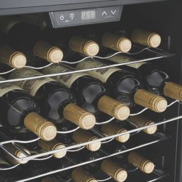 Essentials NNWC14UK Freestanding Black 24 Bottle Wine Cooler 480mm
