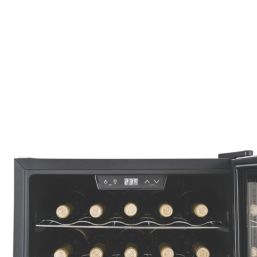 Essentials NNWC14UK Freestanding Black 24 Bottle Wine Cooler 480mm