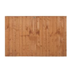 Forest Vertical Board Closeboard  Fence Panels Golden Brown 6' x 4' Pack of 5