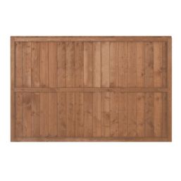 Forest Vertical Board Closeboard  Fence Panels Golden Brown 6' x 4' Pack of 5