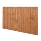 Forest Vertical Board Closeboard  Fence Panels Golden Brown 6' x 4' Pack of 5
