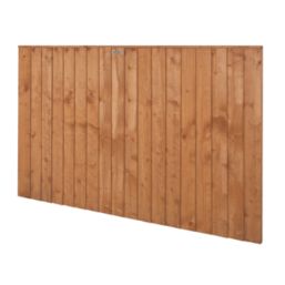 Forest Vertical Board Closeboard  Fence Panels Golden Brown 6' x 4' Pack of 5