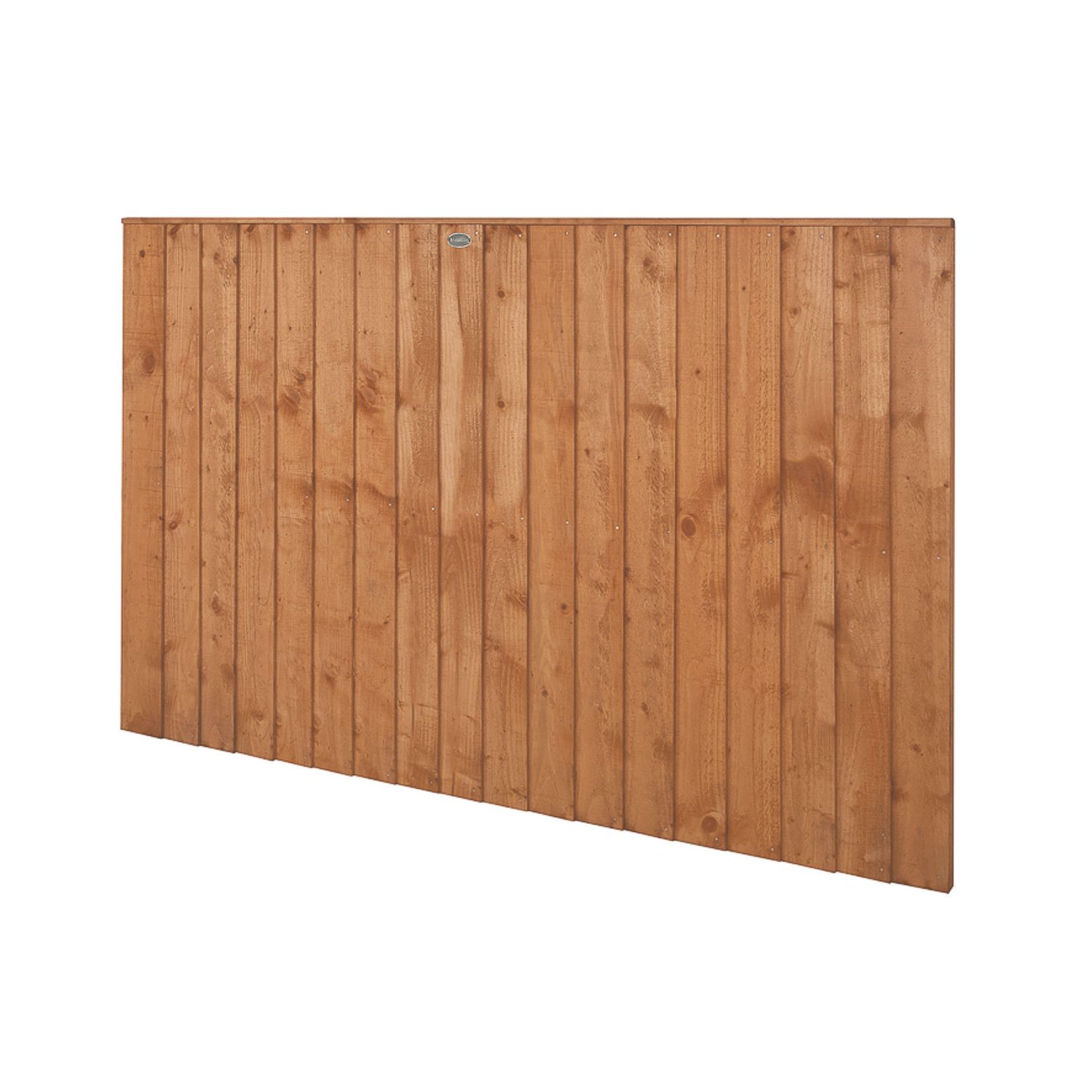 Forest Vertical Board Closeboard Fence Panels Golden Brown 6' x 4' Pack of 5 (630FL)