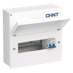 Chint NX3-10MS 10-Module 8-Way Part-Populated  Main Switch Consumer Unit