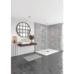 Splashwall Elite Serpentine Stone Postformed Bathroom Wall Panel Stone Grey 2420mm x 1200mm x 10mm