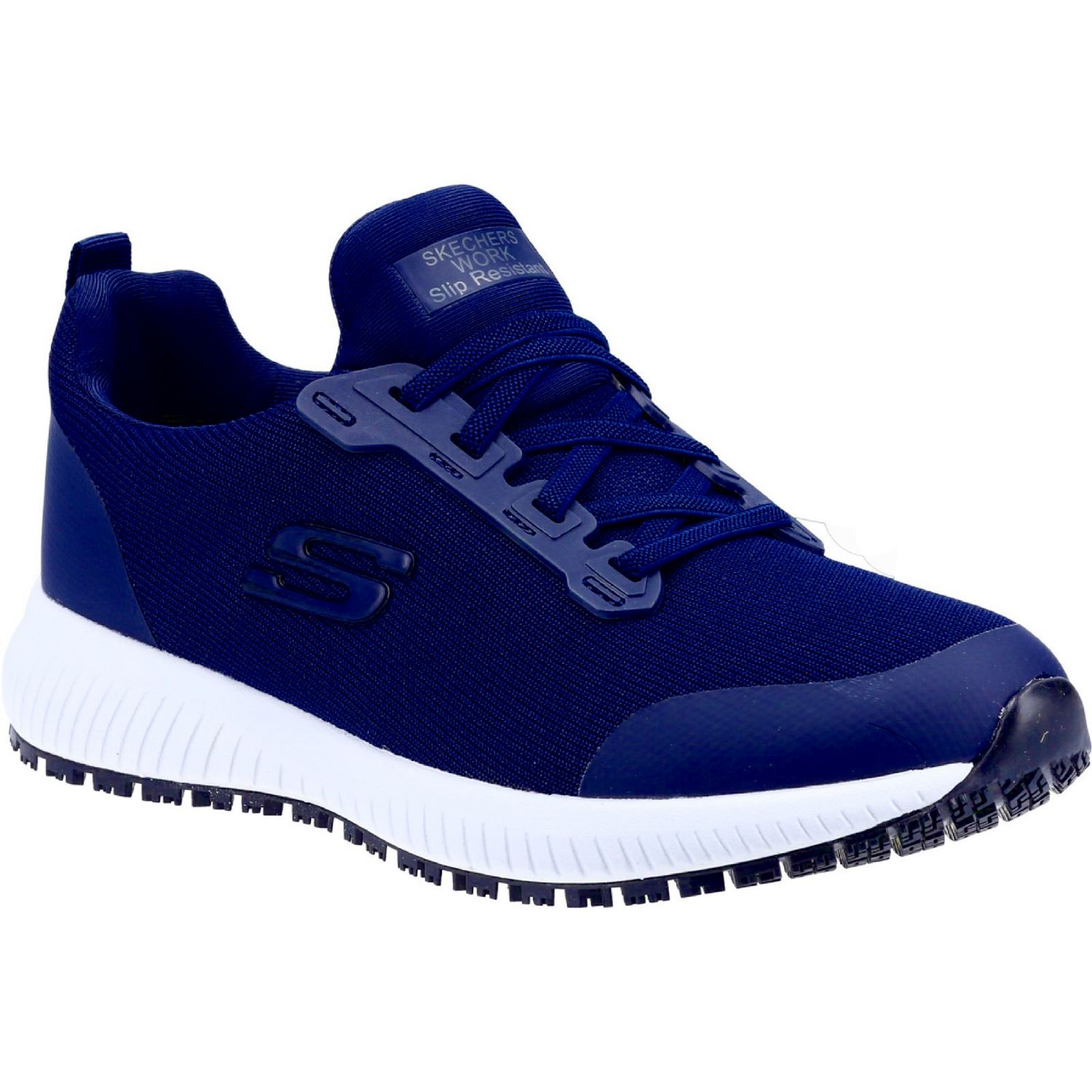 Skechers Squad SR Size 8 Womens Navy Occupational Work Trainers (630PR)
