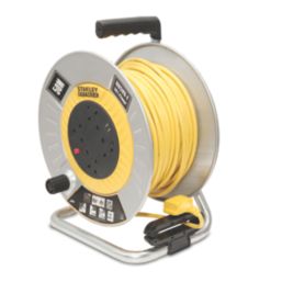 Stanley 13A 4-Gang 50m  FatMax Cable Reel + 2.1A 2-Outlet Type A USB Charger 240V