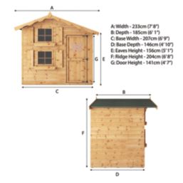 Mercia Snowdrop 7' x 5' (Nominal) Timber Playhouse