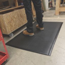 COBA Orthomat Premium Bubble Anti-Fatigue Floor Mat Black 1500mm x 900mm x 16mm