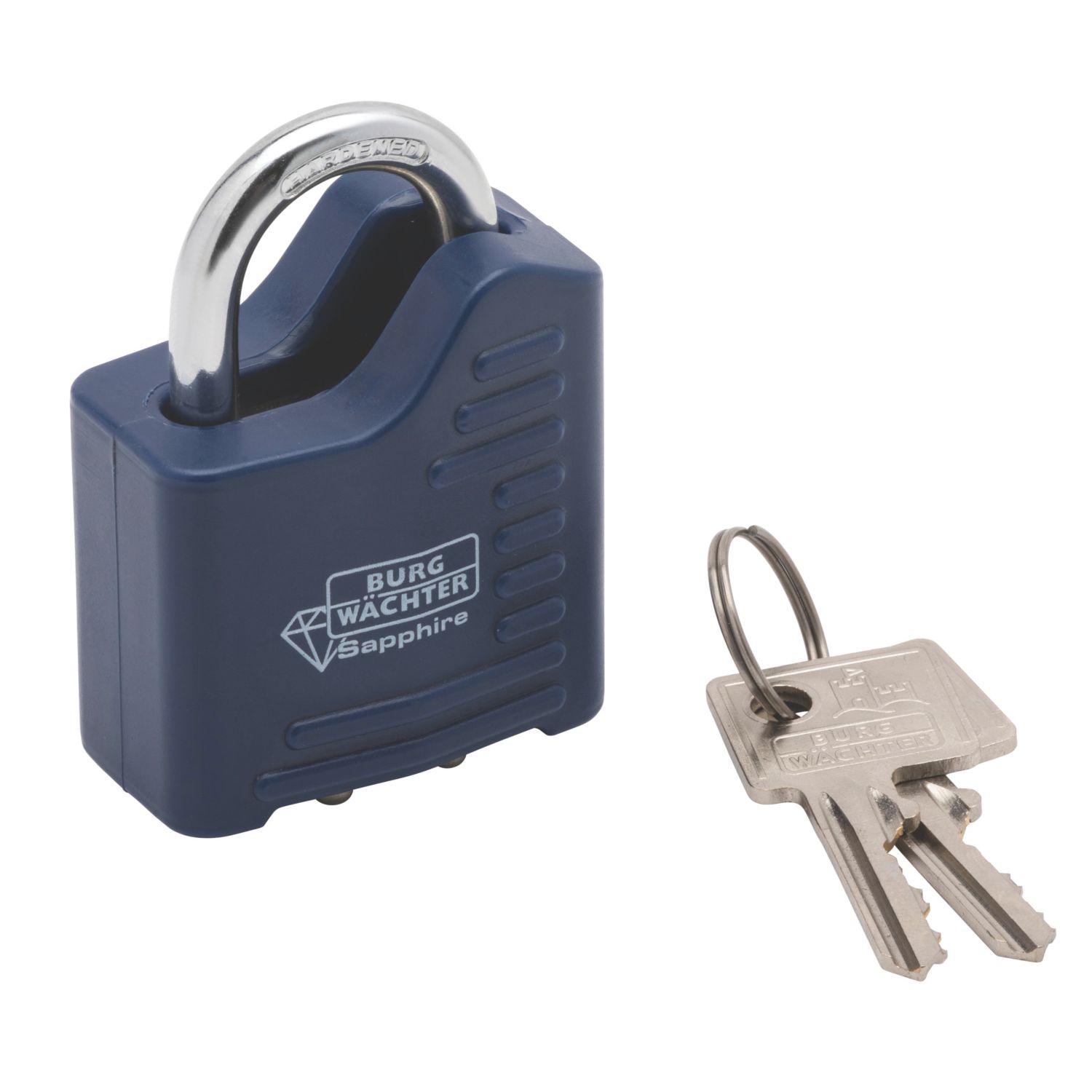 Burg-Wachter Sapphire Steel Weatherproof Laminated Padlock 40mm (630YY)