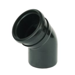 FloPlast  Push-Fit 135° Single Socket Bend Black 110mm