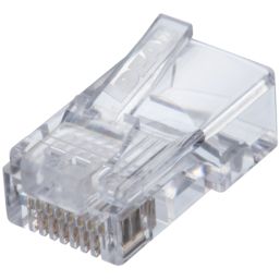 Ideal RJ45 8P/8C Feed-Thru Modular Plugs 25 Pack - Screwfix