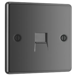 LAP  1-Gang Master Telephone Socket Black Nickel