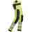 Snickers 6243 Hi-Vis Work Trousers Yellow 36" W 32" L