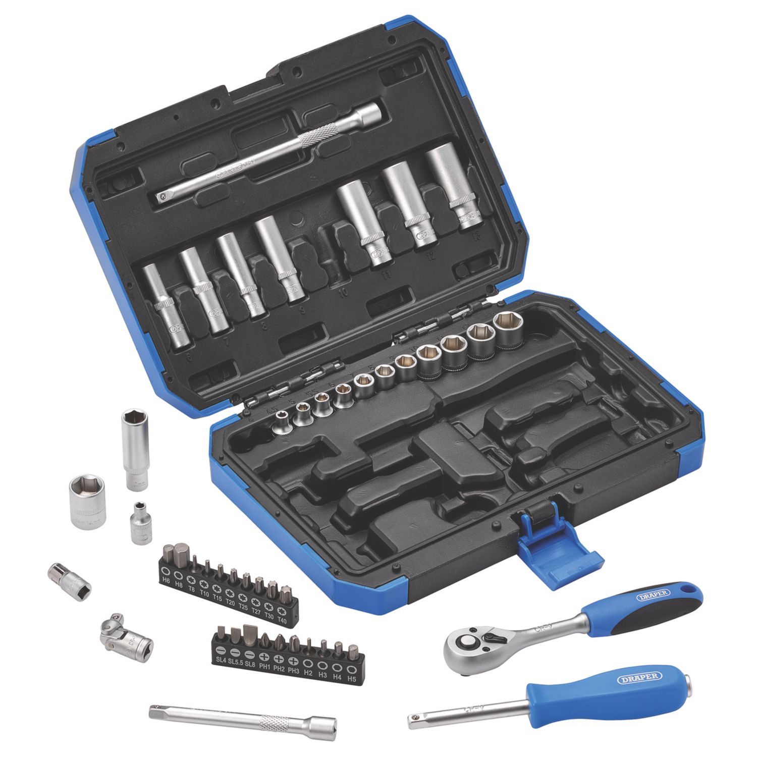 Draper Mixed Drive Metric Socket Set 47 Pieces (631CN)
