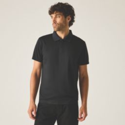 Regatta Pro Wicking Pique Polo Shirt Black Small 38" Chest