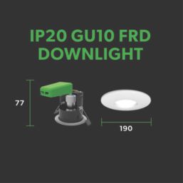 4lite  Fixed  Fire Rated IP20 GU10 Downlight White