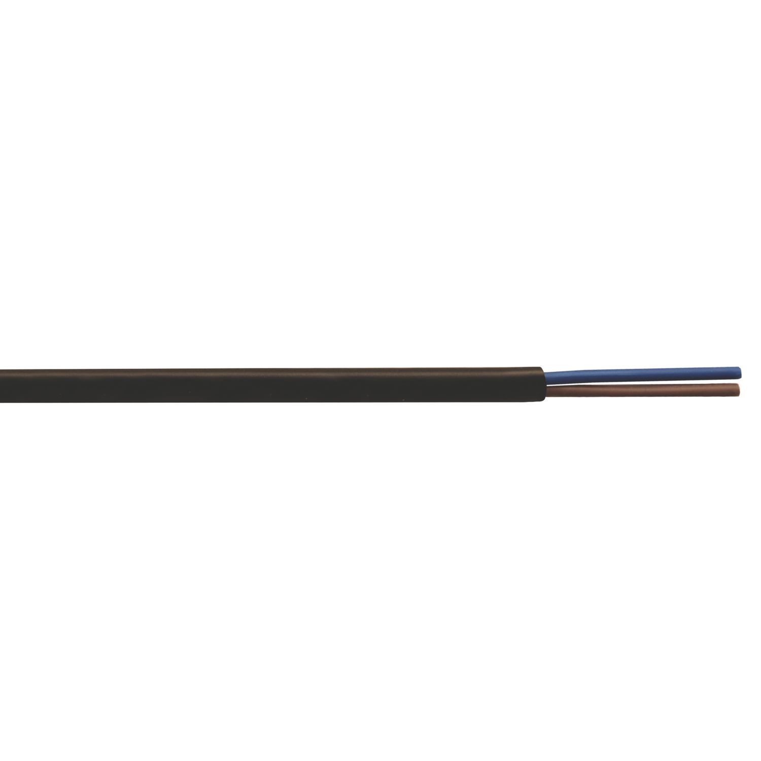 Time 2182Y Black 2-Core 0.75mm² Flexible Cable 50m Drum (631FJ)