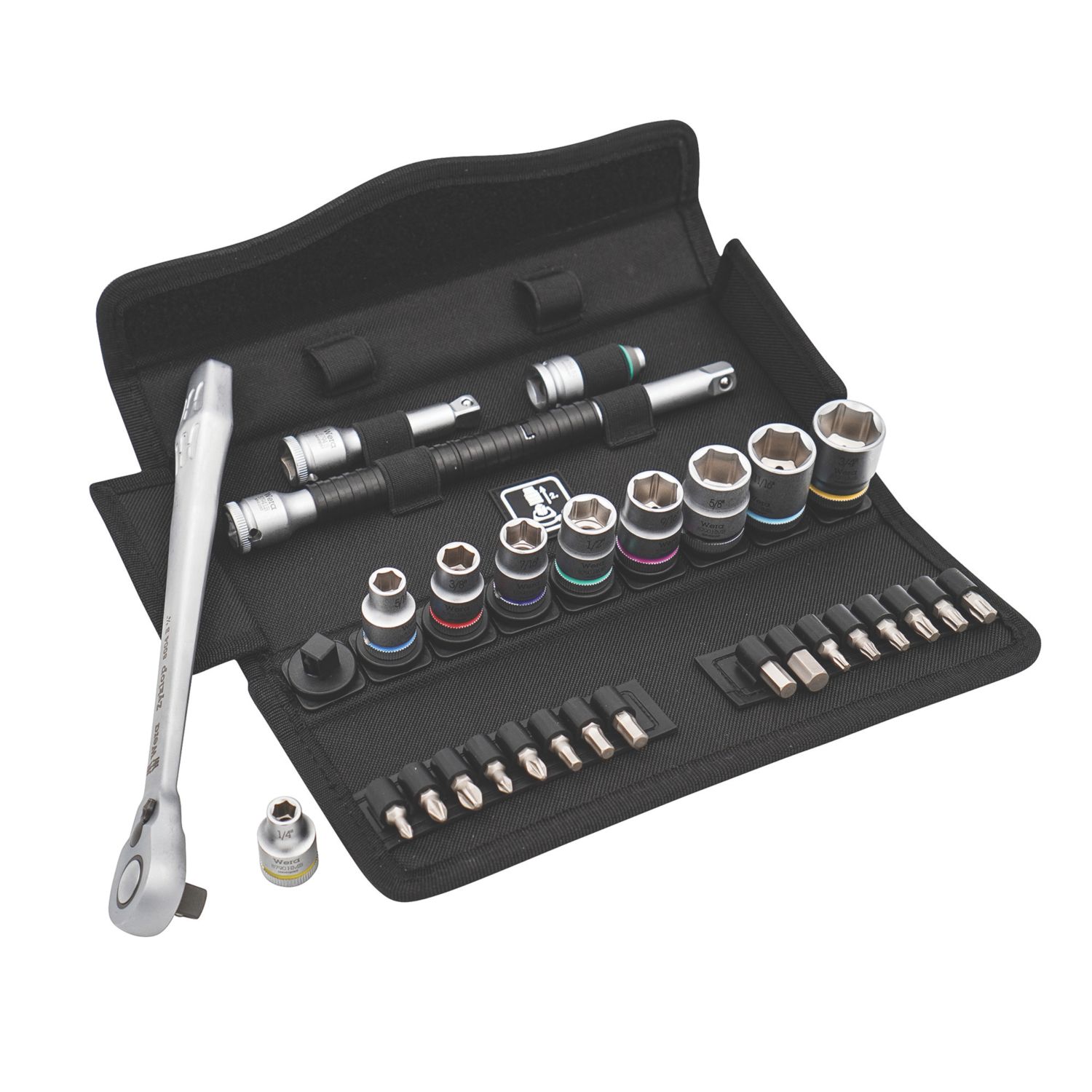 Wera 8100 SB 11 Zyklop 3/8" Drive Ratchet & Socket Set 29 Pieces (631FW)